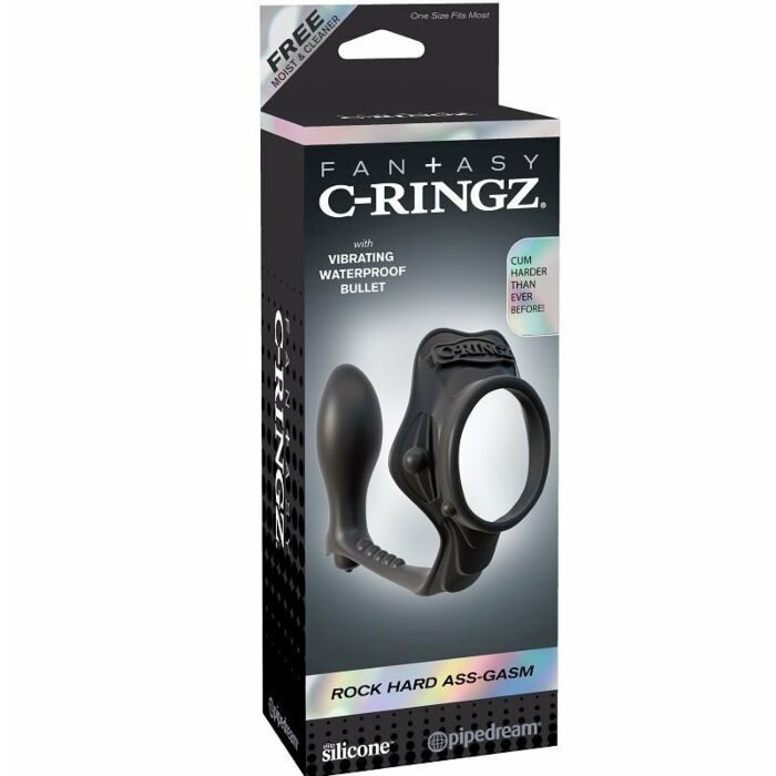 Fantasy c-ring rock hard anillo potenciador con plug anal