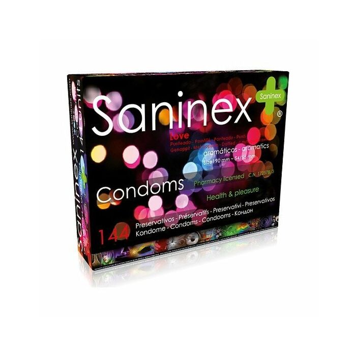 Saninex preservativos love punteado 144 uds