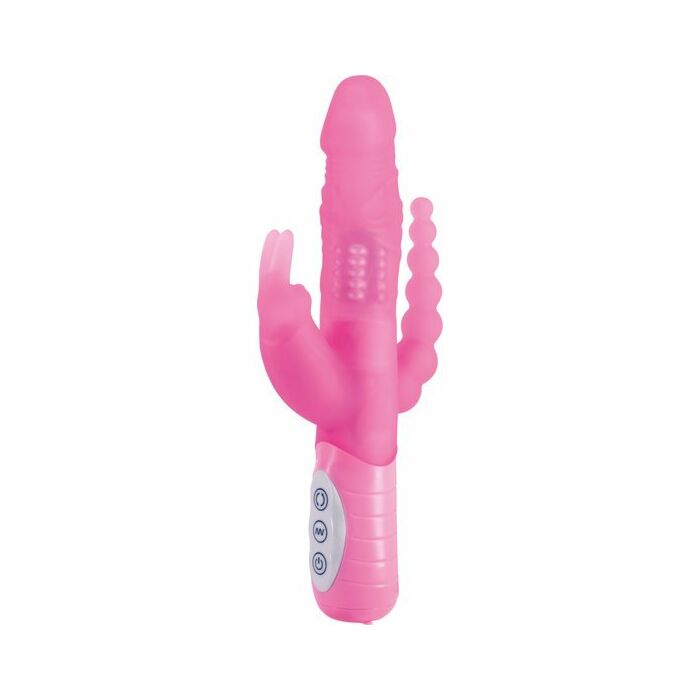 E rabbit slimine triple play- vibrador triple estimulación rosa