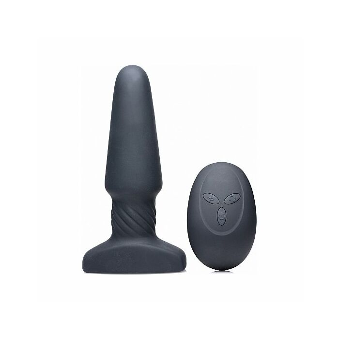 Slim r smooth plug vibrador con control remoto - negro