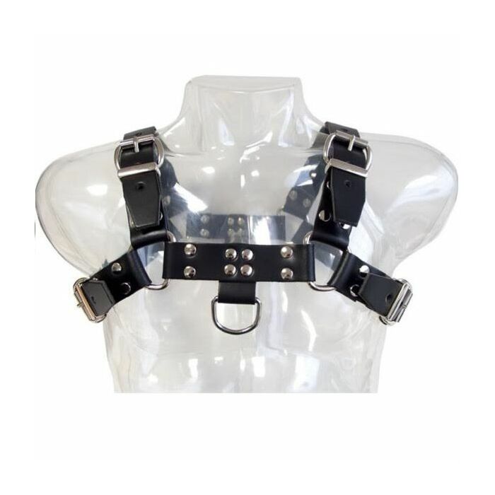 Leather body chain harness iii