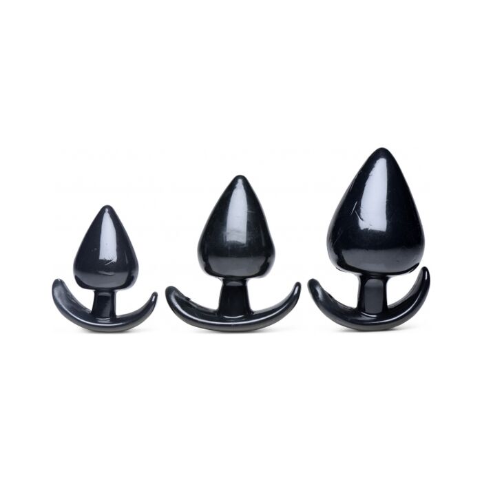 Set de plug anal , forma picas - negro