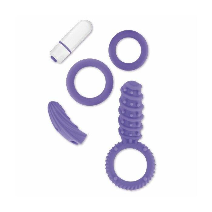 Erection driver kit de anillos para el pene y estimulador lila