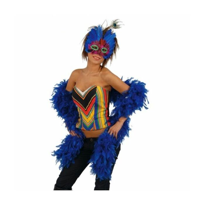 Boa plumas azul183 cm