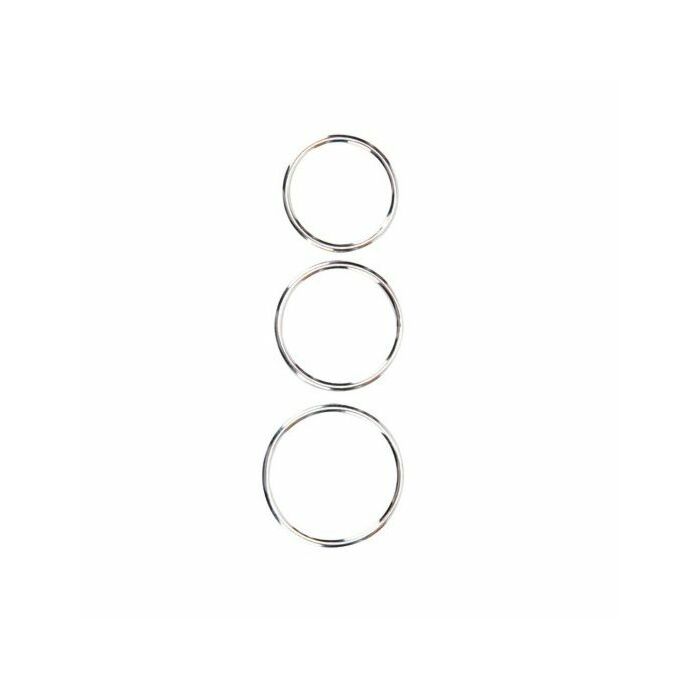Triple metal  cock ring set