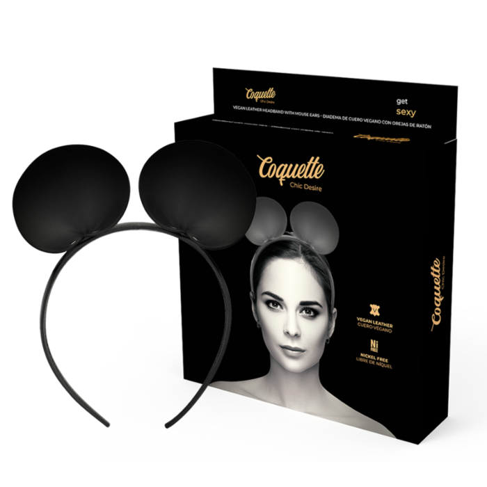 Diadema Mouse Ears Vegan-Leather - Coquette Chic