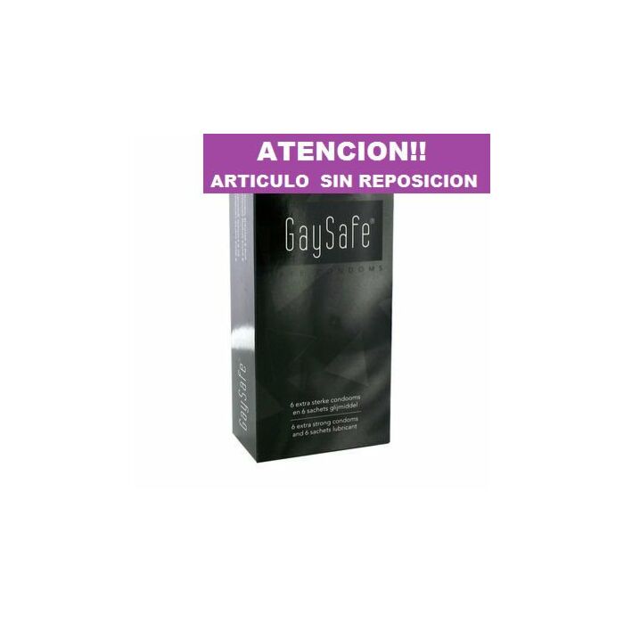 Gaysafe preservativos extra fuertes con lubricante
