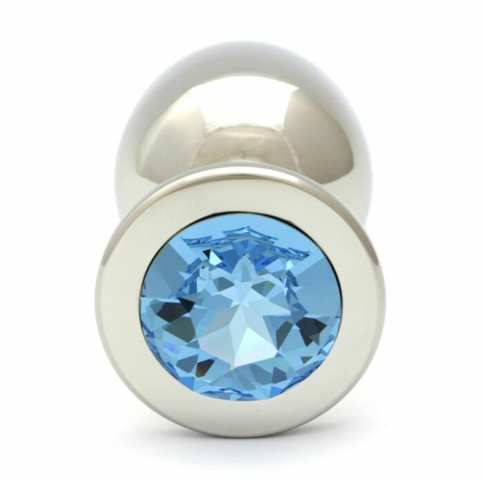 Swarovski cristal aquamarine plug anal xl 96cm / 27mm
