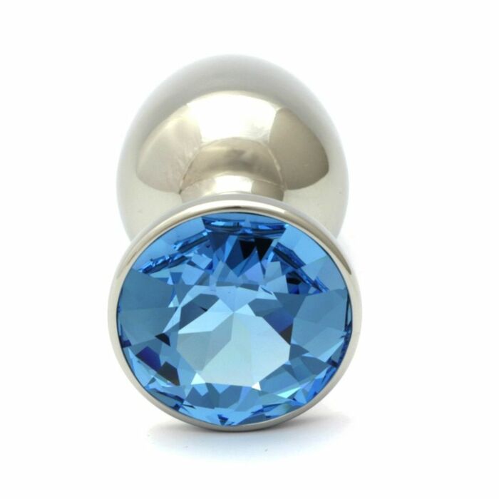 Swarovski cristal aquamarine plug anal 75 cm / 27mm