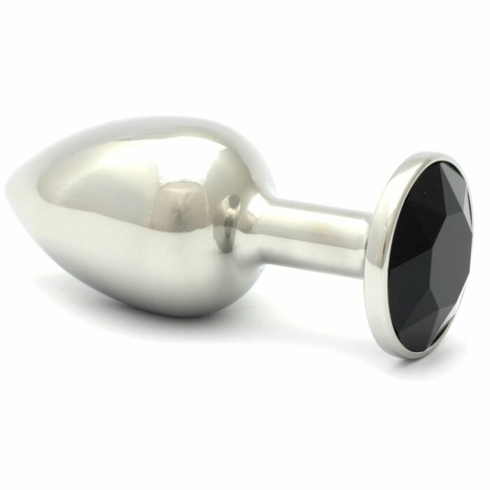 Swarovski cristal negro plug anal 75 cm / 27mm