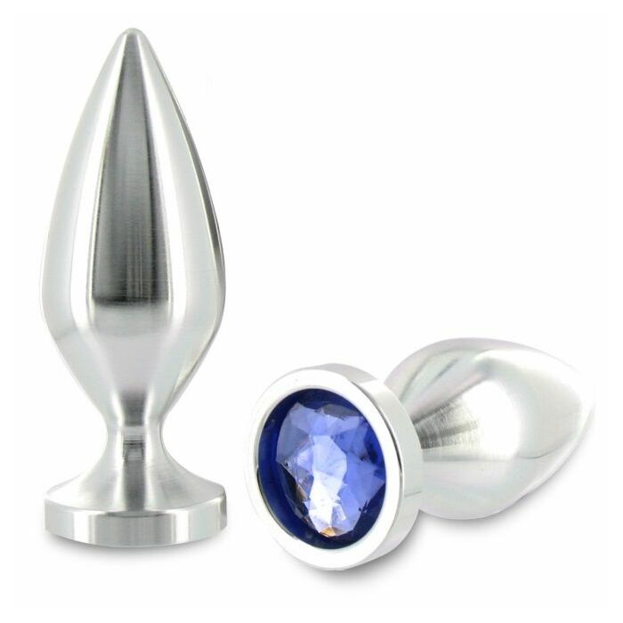 Metalhard anal plug aliminum azul grande 1016cm