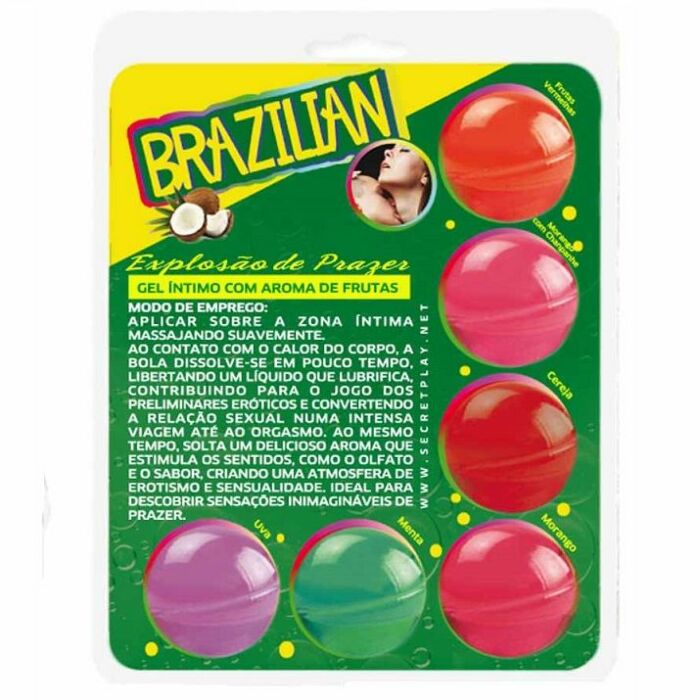 Set 6 brazilian balls con aroma de frutas