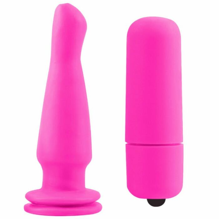 Neon plug anal vibrador rosa 1342cm