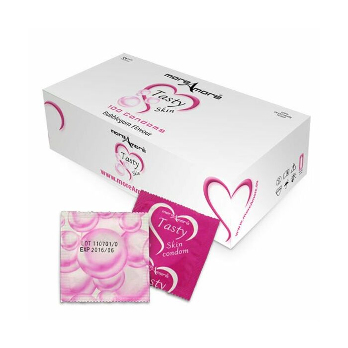 Moreamore condones sabor chicle caja 100 unid