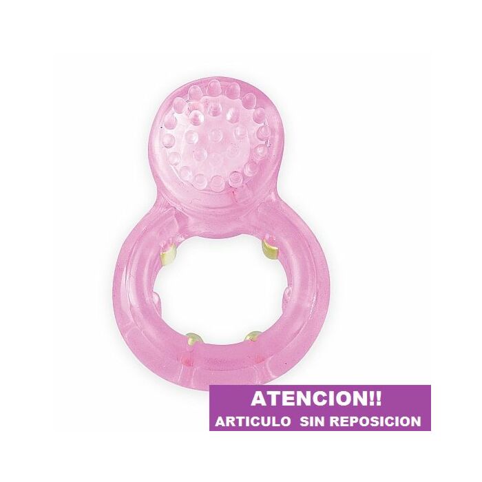 Anillo pene con vibracion e imanes rosa