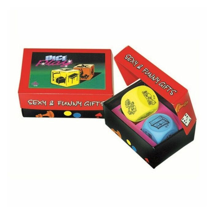 Estuche pareja de dados grandes fluor