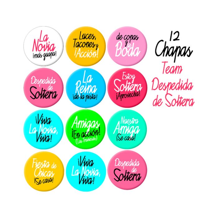 Chapas Fiesta 12 unidades