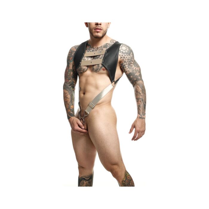 DNGEON Arnes Anillo Superior Dorado - BDSM Cockring Harness