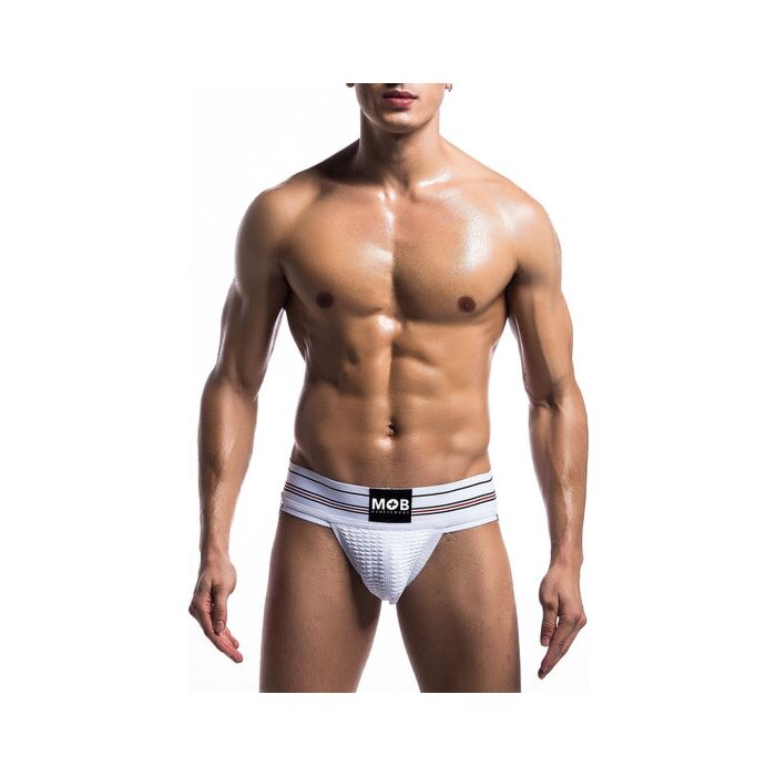 Fetiche clásico jockstrap ancho - blanco
