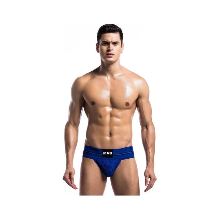 Fetiche clásico jockstrap ancho - azul
