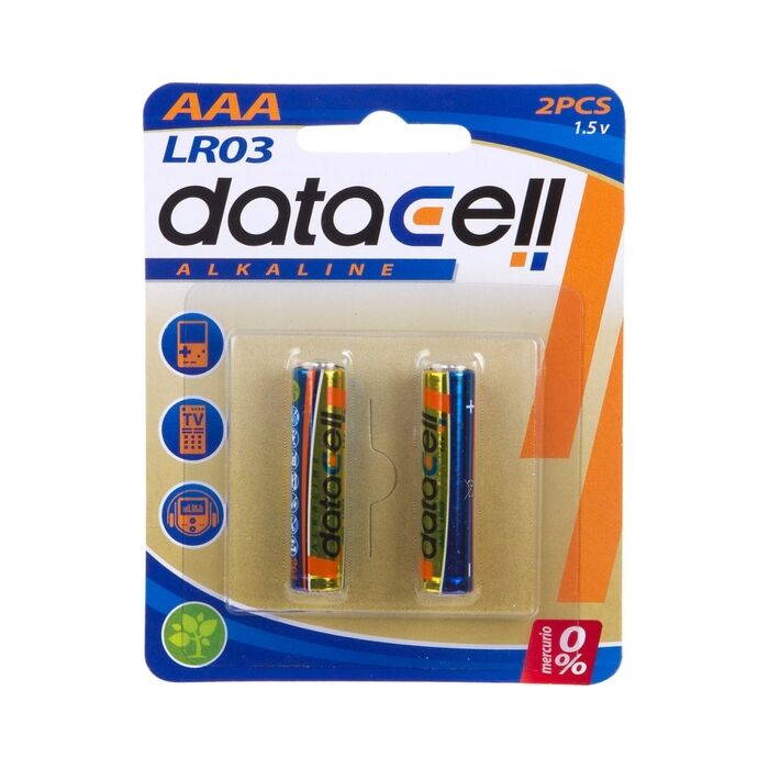 Blister 2 pilas alcalinas LR03/AAA - Datacell - Calidad Premium
