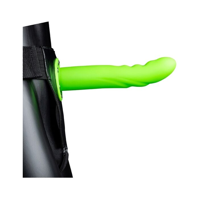 Ouch-Strap-On Curvado Texturizado - Brilla en la Oscuridad