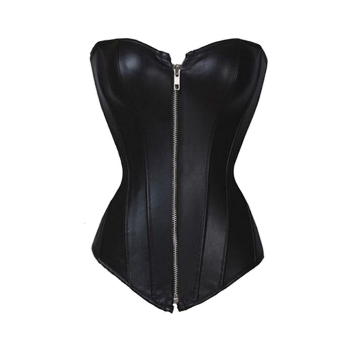 Corset Fortunated Negro - Corset Negro de PVC de Alta Calidad