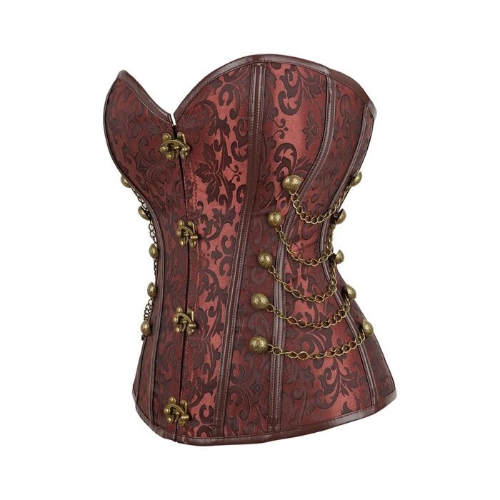 Faiza Brown Short Sleeve Corset - L