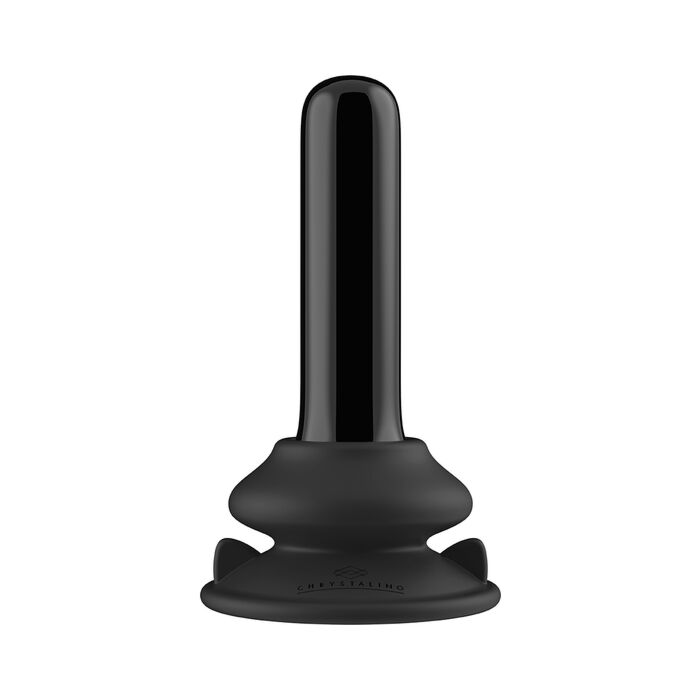 Vibrador Ventosa Control Remoto: Black Glass Thumbéo