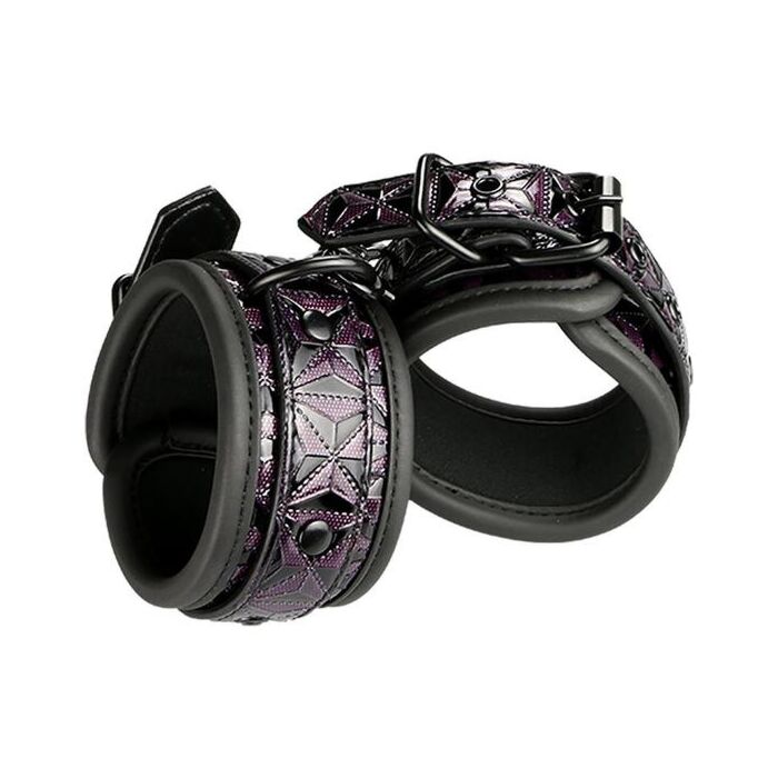 Blaze Purple Leather Cuffs