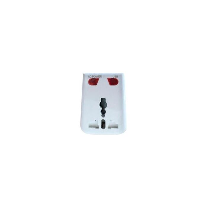 Adaptador Viaje Cuadrado con 1 Toma USB 7hsevenon Elec