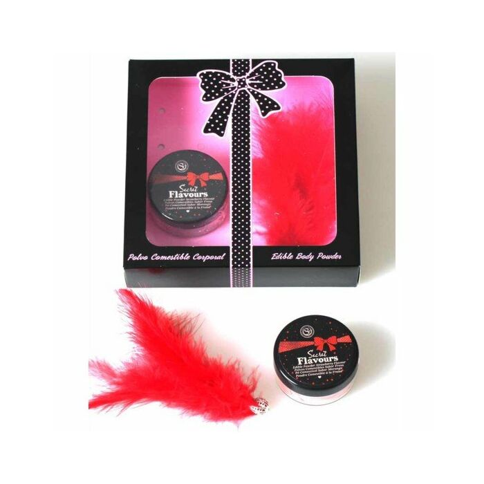 Estuche de polvos comestibles de fresa