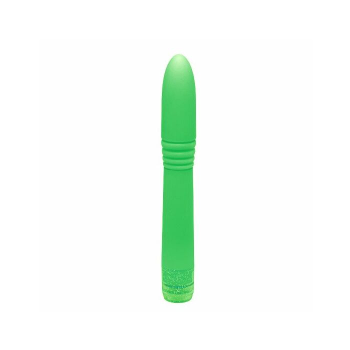 Neon luv touch vibrador estriado y esbelto verde