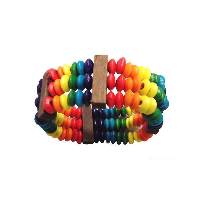 Pulsera Arcoíris de Madera