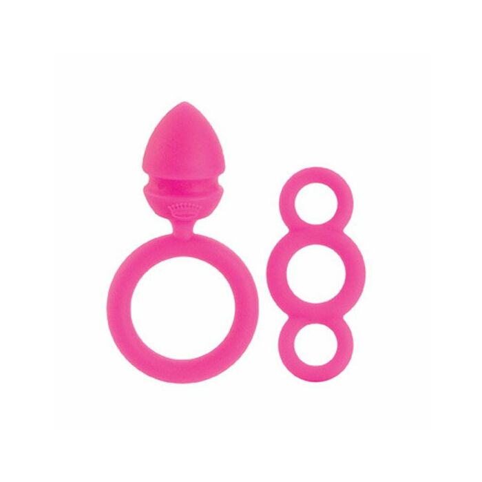 Touche anillo pene con vibrador rosa