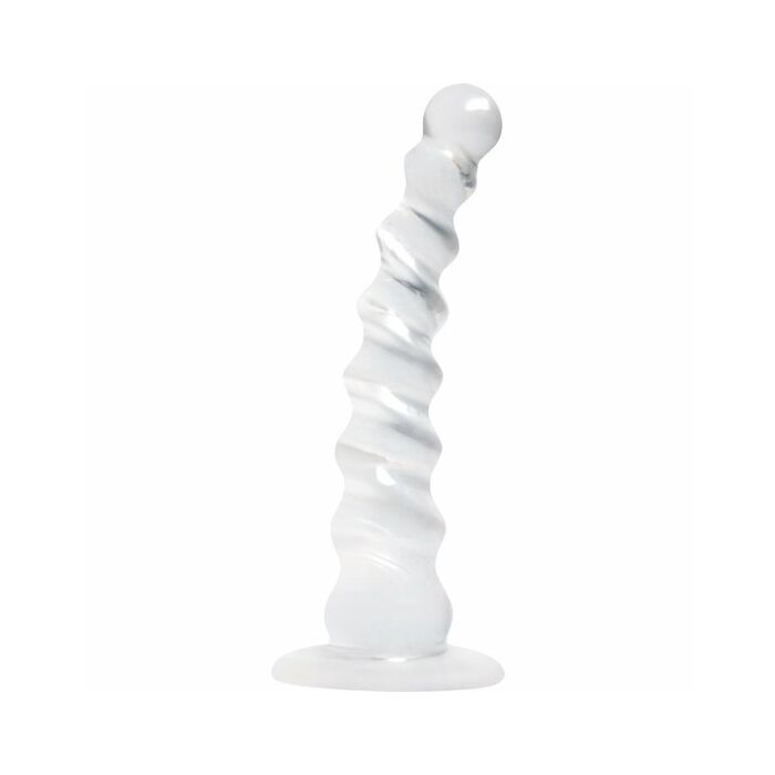 Jollipops dildo retorcido transparente