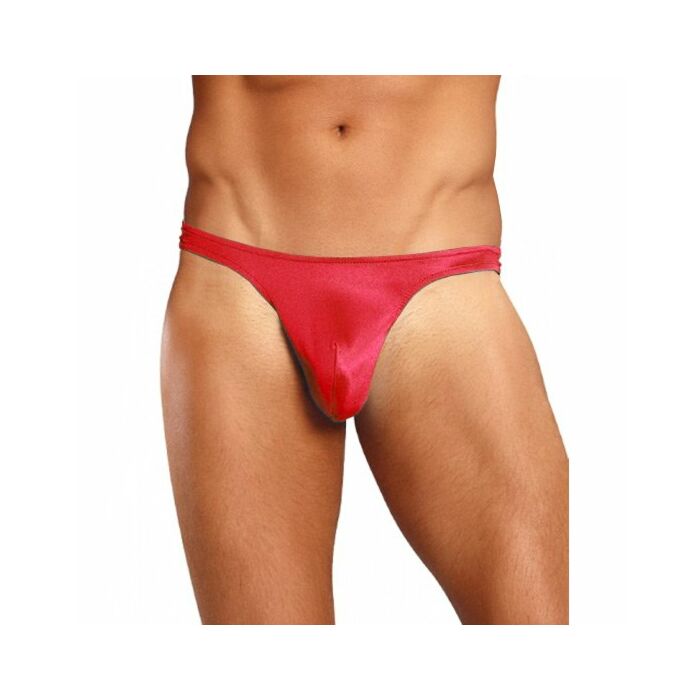 Male power tanga rojo satinado