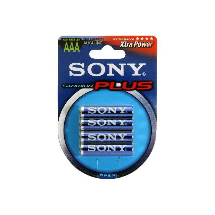 Pilas Sony Plus AAA ALCALINAS 4 unidades