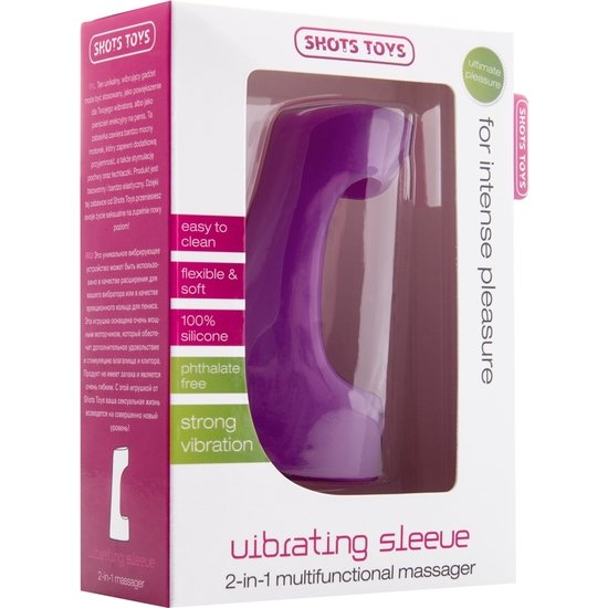 Vibrating funda para el pene 2 in 1 multifuncional masajeador morado