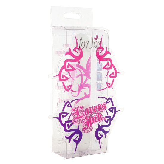 Lovers ink tattoo vibrador pequeño blanco