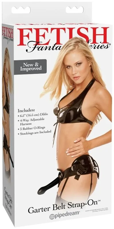 Caja del Fetish Fantasy Garter Belt Strap-On