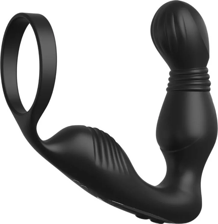Masajeador de próstata Ass-Gasm Pro P-Spot Milker, con su anillo